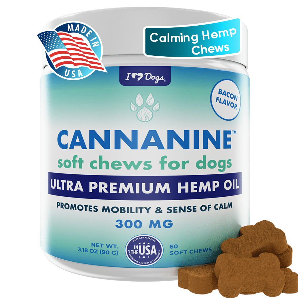 Cannanine™ Bacon Flavored CBD Soft Chews For Dogs (60 Count)