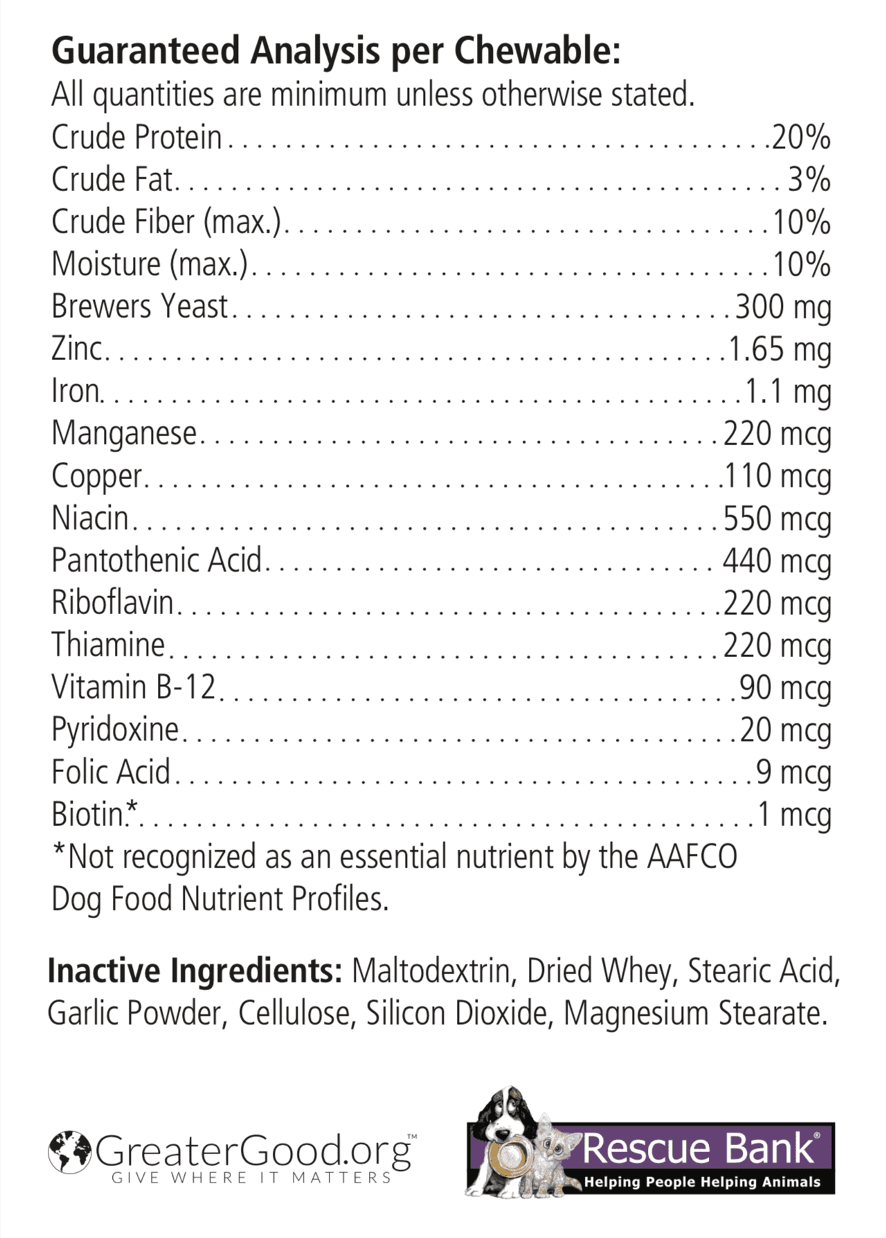 project paws brewers yeast and garlic