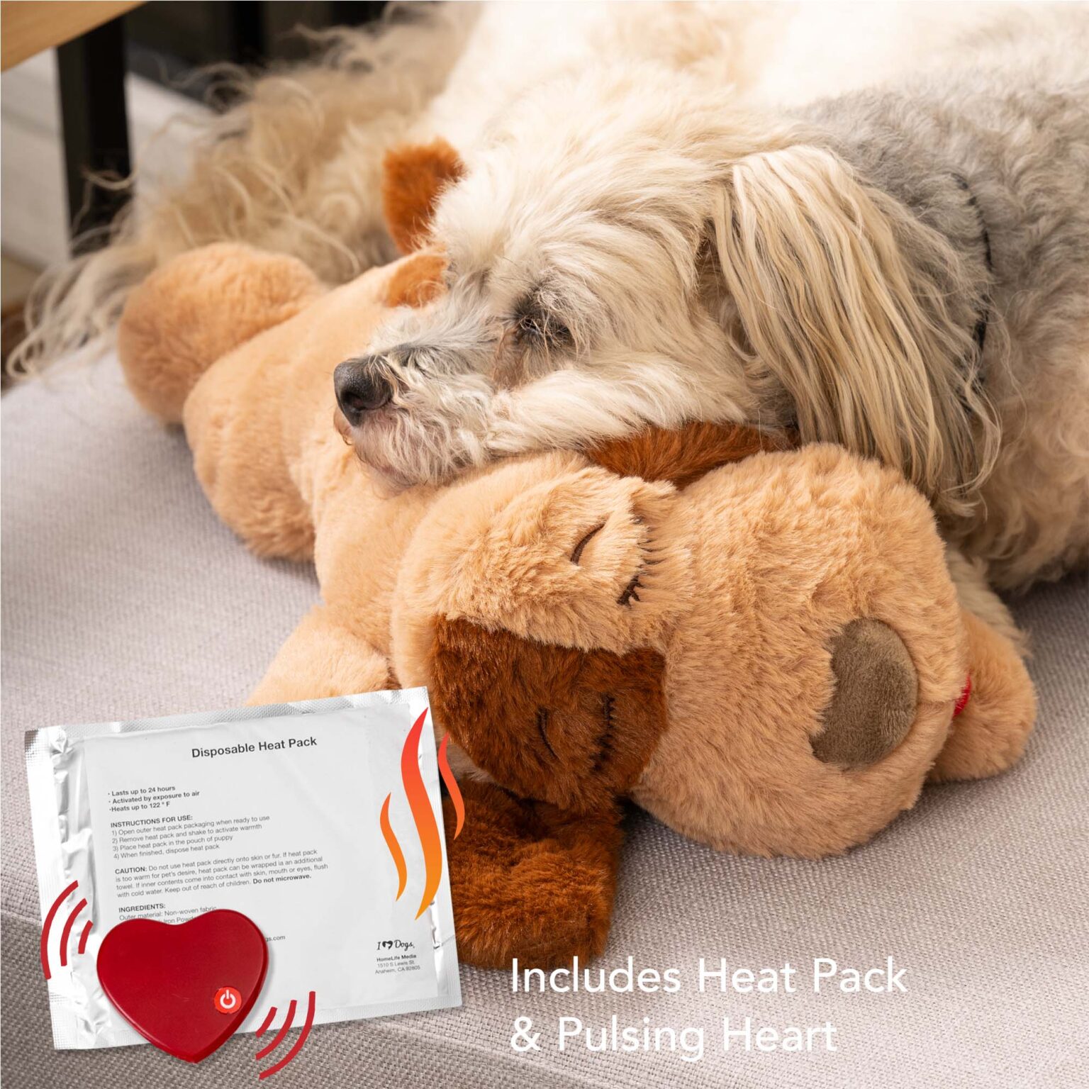 puppy heartbeat pillow