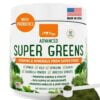 Super-Greens: Vitamin, Mineral & Probiotic Supplement for Dogs with Spirulina, Kelp, Green Tea, Spinach, Chlorella, & Broccoli Sprouts - 90 Scoops