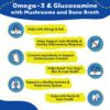 iHeartDogs 24-in-1 Adult Multivitamin Daily+ Total Health Support Powder with Probiotics, Omega-3, Glucosamine, Mushrooms & Bone Broth- 60 Servings - Image 8